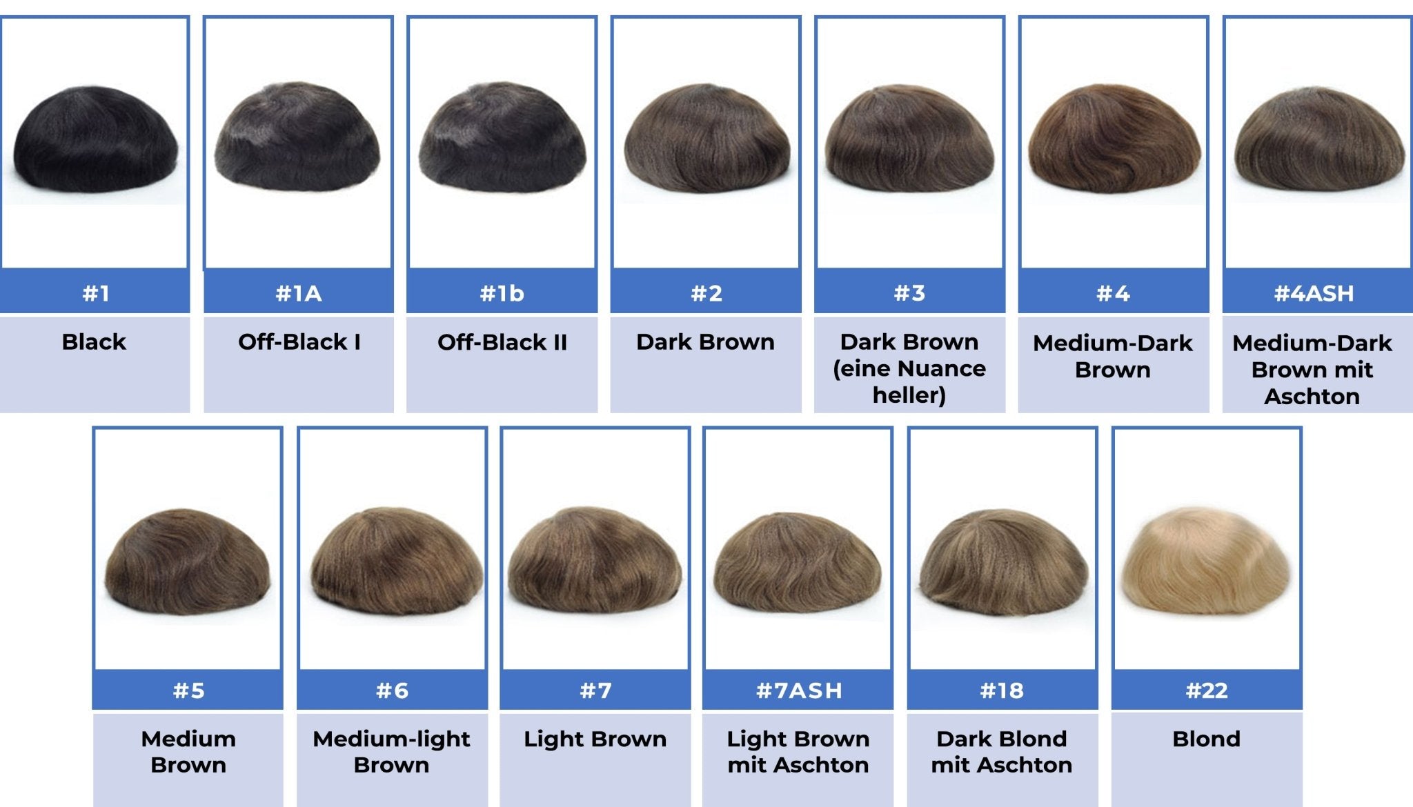 Haarsystem Farbe- Divine Hairsystems®